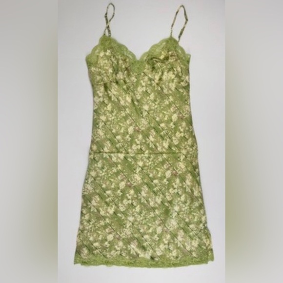Gold Hawk Other - Gold Hawk Midi Silk Slip Dress Chemise Tarragon Size Medium